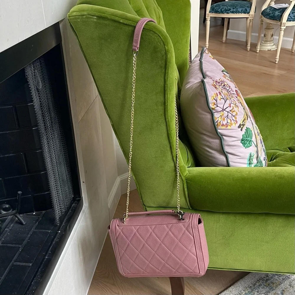 Valentina Fiore Mauve/ Pink leather bag - Picture 9 of 9